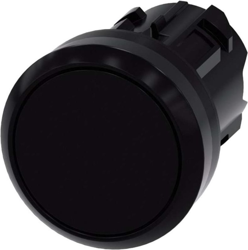 Siemens Druckschalter Betätiger flach, Frontring Kunststoff Schwarz SIRIUS ACT 3SU1000-0AA10-0AA0 1 St. (3SU1000-0AA10-0AA0)