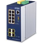 PLANET Industrial 8-Port GE PoE+ 2*1G SFP+ 2*2,5G SFP (IGS-5225-8P4S-12V)