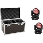 EUROLITE Set 2x LED TMH-X4 Moving-Head Wash Zoom + Case (20000684)
