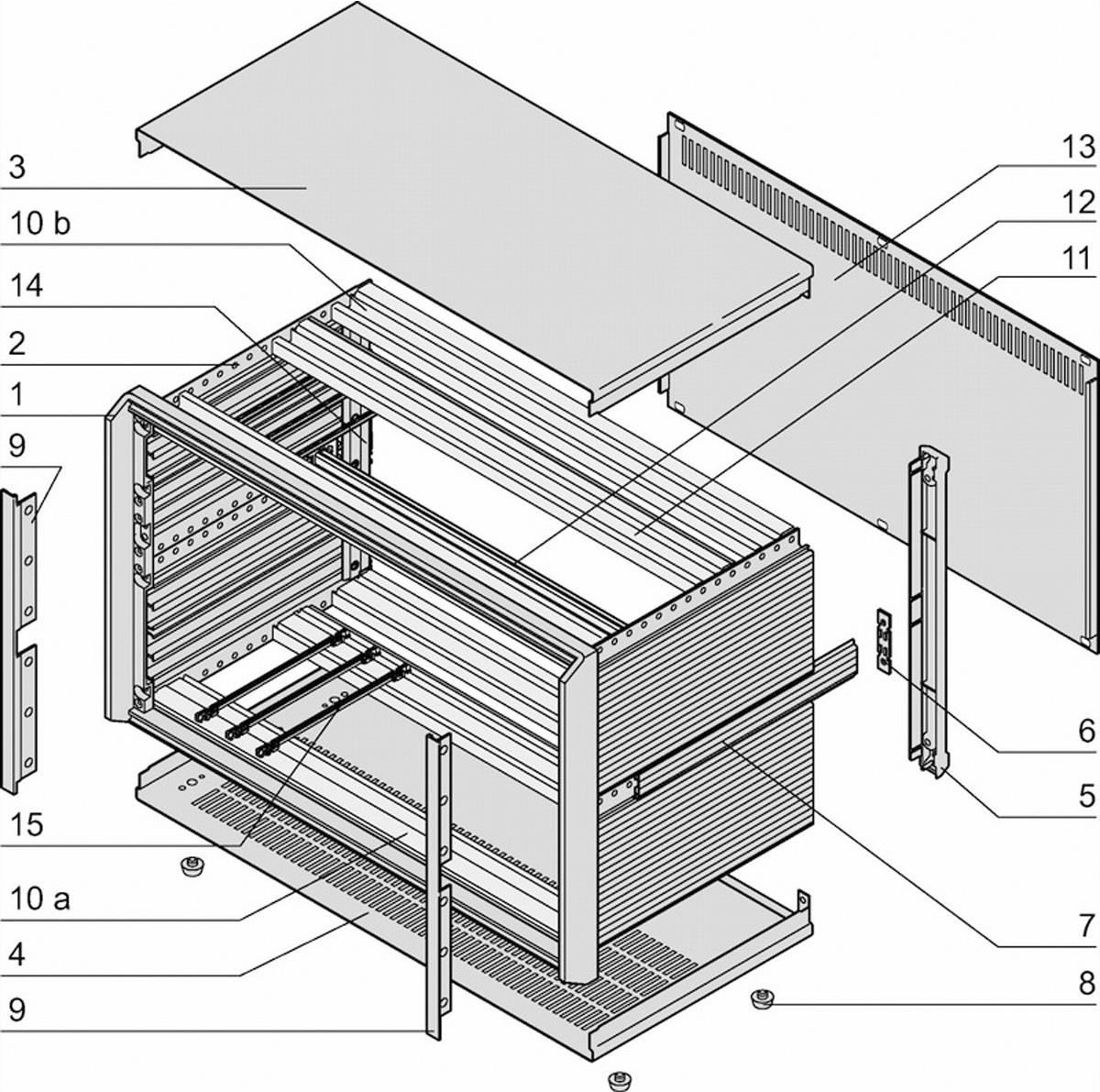 SCHROFF Komplettgehäuse, EMV-geschirmt - PROPAC PRO GEH.3HE 84TE 266T (24576109)