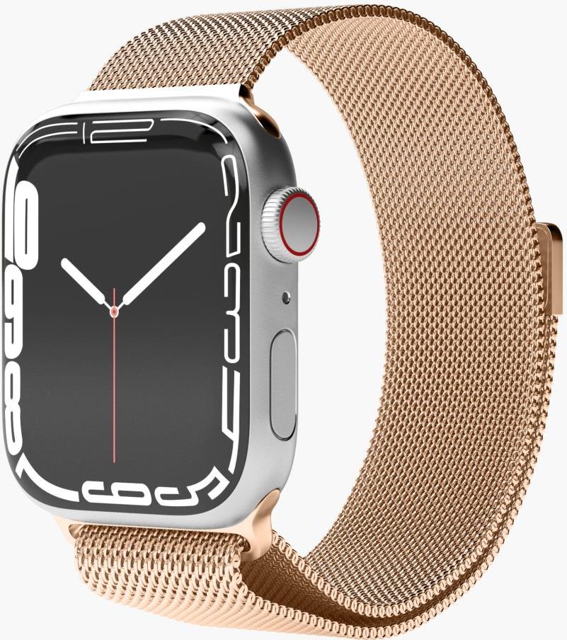 Vonmählen Milanese Loop Rosegold 42/44/45/49mm - • Robustes Uhrenarmband im stilvollen Design für die Apple Watch • Das Armband ist aus hochwertigem Edelstahl gefertigt • Leichtes und sicheres Tragegefühl • Starker Magnetverschluss für festen Halt um das Handgelenk • Kompatibel mit Apple-Watch-Modellen in den Größen 42/44/45/49mm (AWS00098)