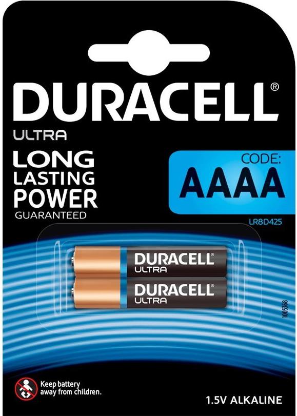 Duracell Ultra MN2500 AAAA Alkalibatterie 1.5 V Schwarz, Gold