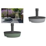 EDA Sonnenschirmständer, Kunststoff, rund, 495 mm, 2-farbig zum Befüllen mit Wasser oder Sand, UV-beständig - 1 Stück (019636 G.BT)