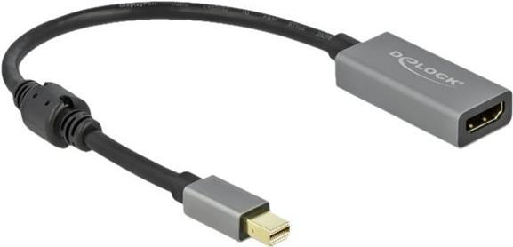 DELOCK Aktiver mini DisplayPort 1.4 zu HDMI Adapter 4K 60 Hz (HDR)