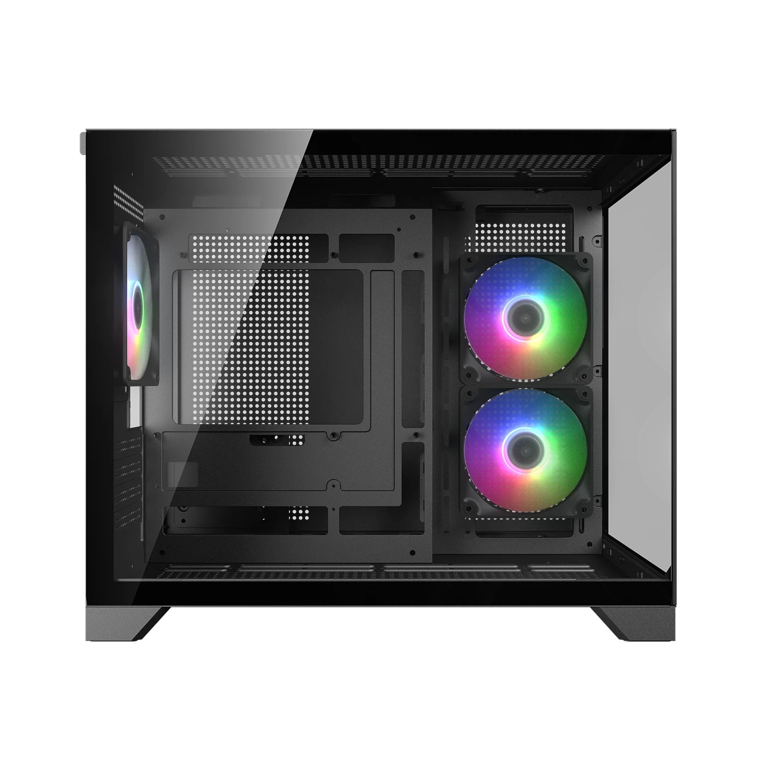 Cougar FV150 ARGB Mini-Tower Gaming-Gehäuse micro ATX Mini-ITX ARGB-Lüfter Schwarz