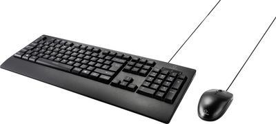 Renkforce RF-KMC-712 Tastatur Maus enthalten USB QWERTZ Schweiz Schwarz (RF-4716846)