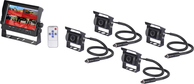 Renkforce RF-6951660 Advance Toter-Winkel-Assistent mit KI-Monitor und Heckradarsensor 12/24V