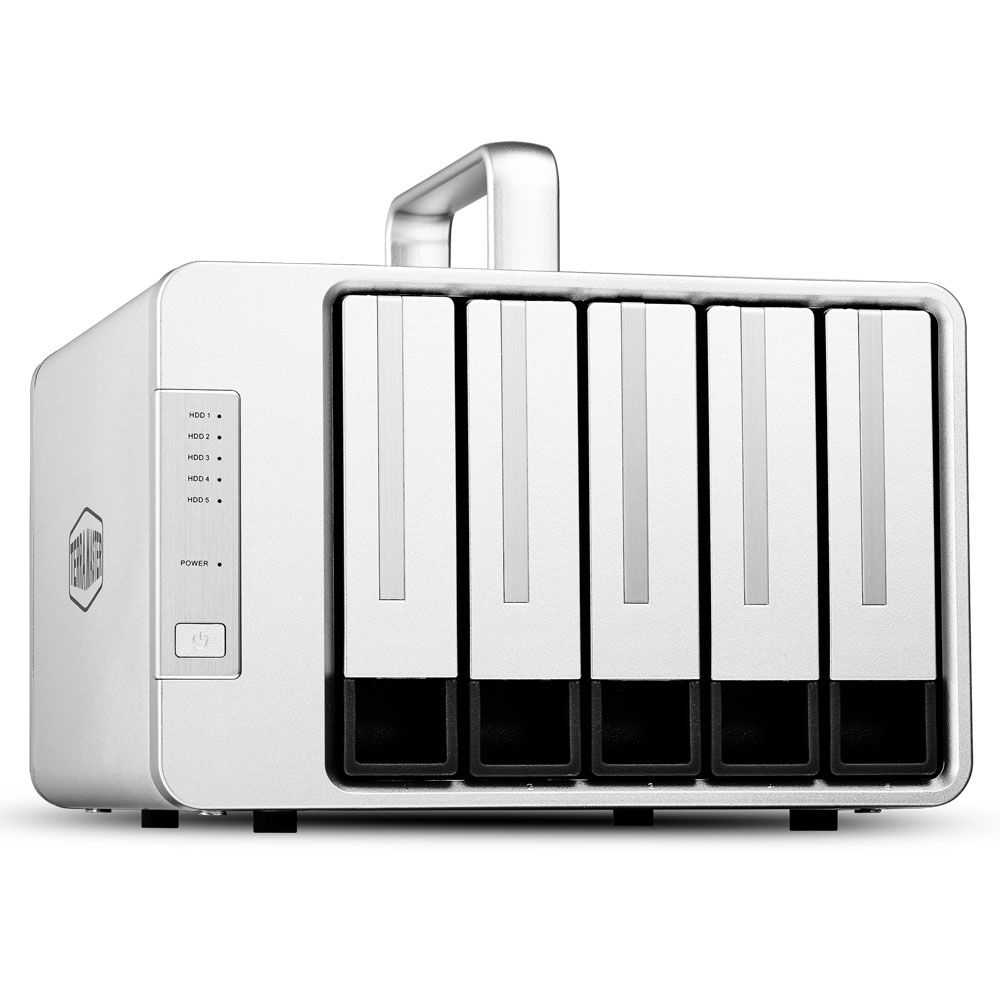 TerraMaster D5 Thunderbolt 3 5-Bay RAID-System 80 TB Grau