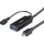 Lindy USB-Adapter USB Typ A, Micro-USB Typ B (W) zu USB-C (M) (43344)