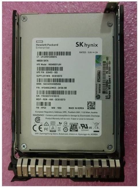 HPE SPS-DRV SSD 480GB 6G SFF SATA RI-1 SC (872889-001)