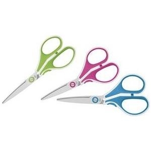 WEDO Edelstahlschere CUT-IT, Länge: 130 mm, blau/weiß Scherenblätter aus gebürstetem Edelstahl, Spezialschliff - 1 Stück (975 5010)