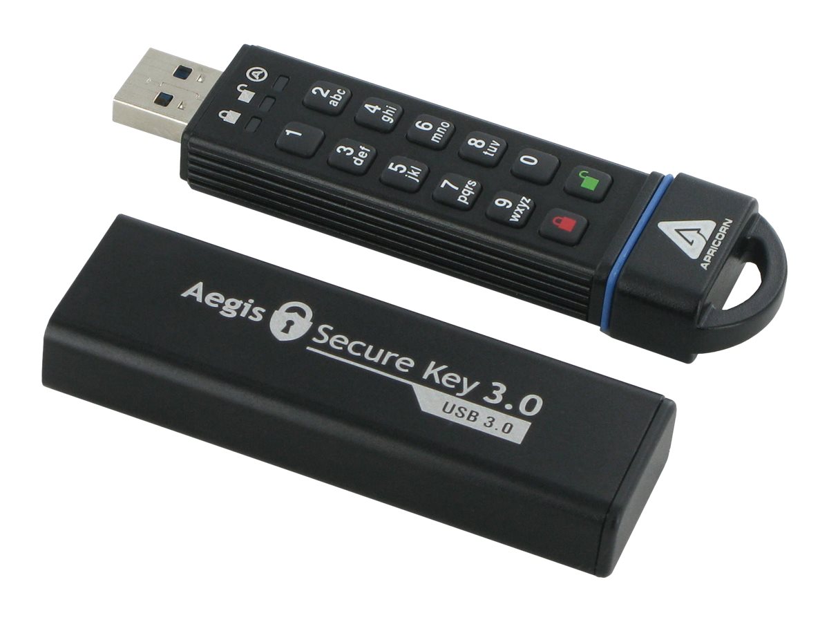 Apricorn Aegis Secure Key 3.0 USB-Flash-Laufwerk 120 GB Schwarz