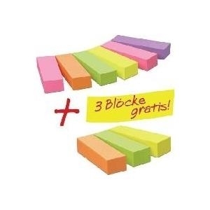 PAGE MARKER 6+3 50X15MM NEON (670-6+3)