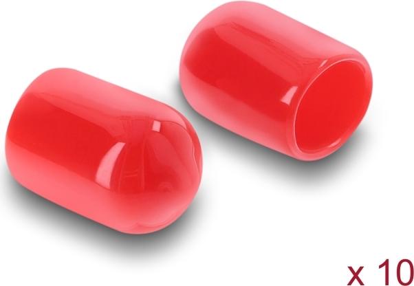 Delock Staubschutz für SMA Stecker 10 Stück Silikon rot (60895)