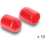 Delock Staubschutz für SMA Stecker 10 Stück Silikon rot (60895)