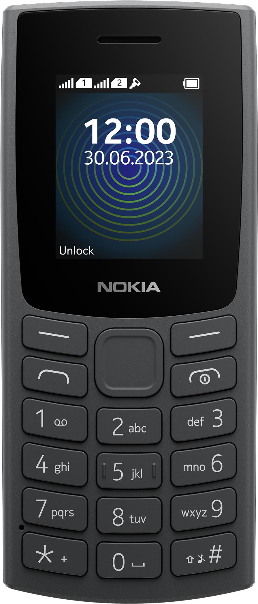 Nokia 110 4,57 cm (1.8") 79,6 g Schwarz Funktionstelefon (1GF019FPA2L07)