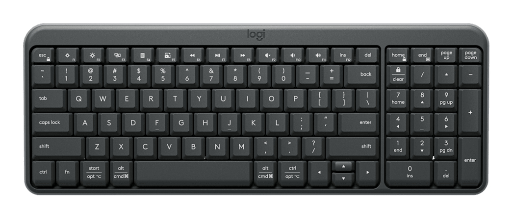 Logitech K250 Kabellose Bluetooth LE Tastatur AZERTY Belgisches Layout Graphite