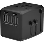 MicroConnect World Travel Adapter 4 USB A and 2 C ports - and 2 USB C ports (MC-TRAVELADAPTER1)