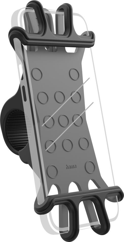 Hama Fahrrad-Handyhalterung Flexible, universal für Lenkerstangen Ø 2 - 3,5 cm (00201967)