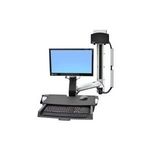 Ergotron StyleView Sit-Stand Combo System with Worksurface and Small Black CPU Holder (45-272-026)