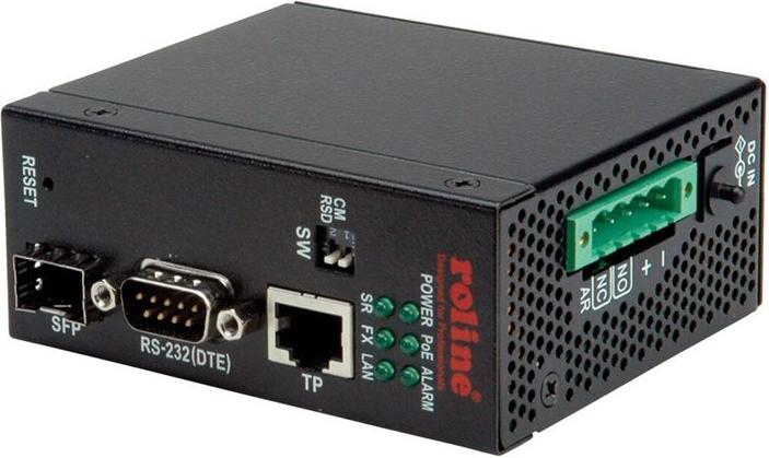 ROLINE Industrie Konverter 21.13.1138 Medienkonverter 100 Mbit/s Multi-Modus RJ-45 SFP Schwarz