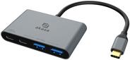 Akasa 4 Port USB-C® (USB 3.2 Gen 2) Multiport Hub mit USB-C® Stecker, mit Schnellladeport Aluminium (eloxiert) AK-CBCA31-18BK USB Type-C 4-In-1 Hub (AK-CBCA31-18BK)