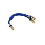 INLINE Cinch-Y-Kabel PREMIUM 1 Bu 2 St 0,25 m High Quality Premium Cinch-Y-Kabel Laenge 25cm vergoldete Kontakte (89927P)