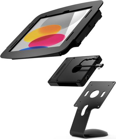 Compulocks iPad 10th-11th (A16) Gen Space Enclosure Core Counter Stand or Wall Mount Plus Hub Black (111B209IPDSBH01)