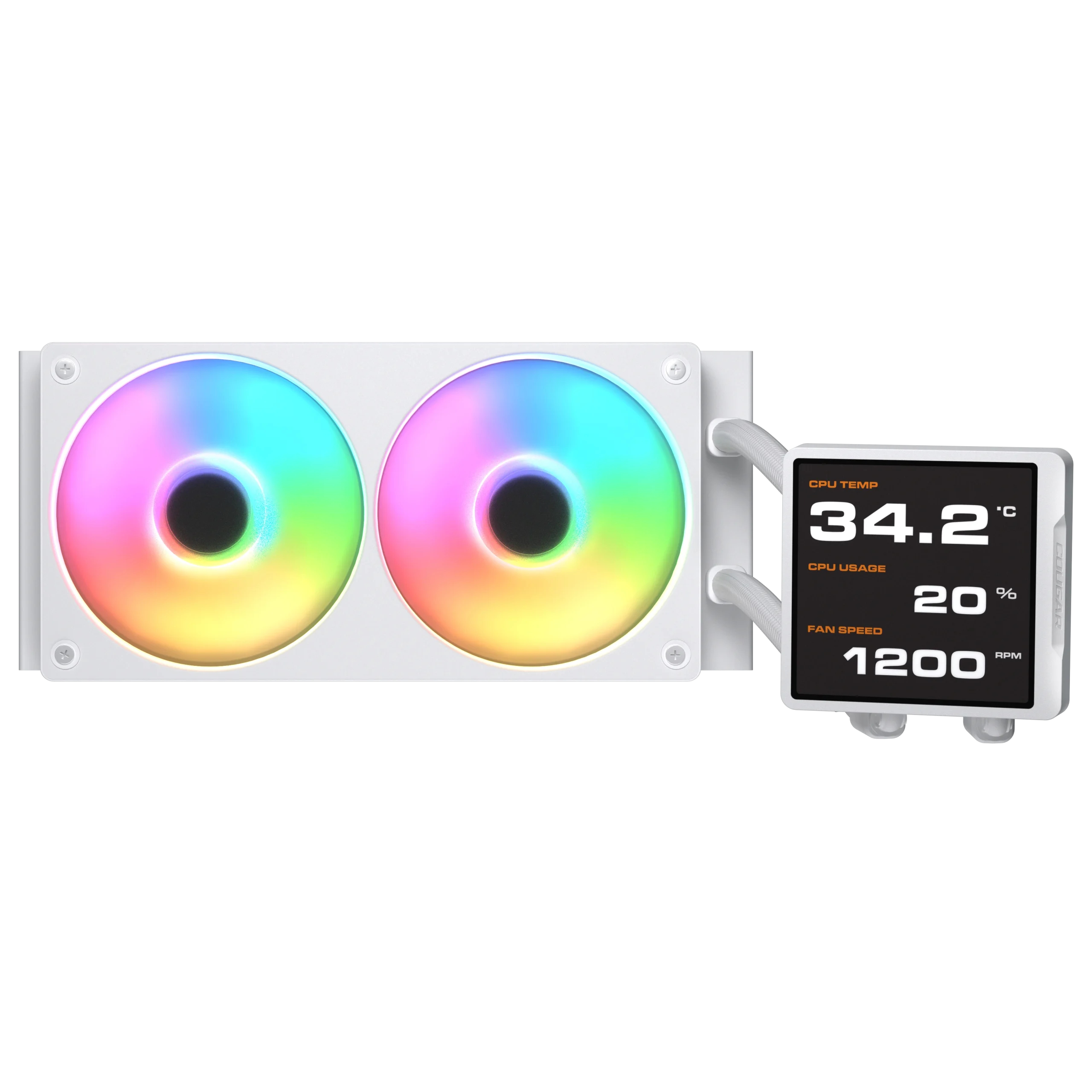 Cougar Poseidon Vistek Pro 240 ARGB All-in-One-Wasserkühlung 240 mm Weiß