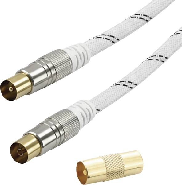 Vivanco SAT Anschlusskabel 3 m Koaxial Weiß