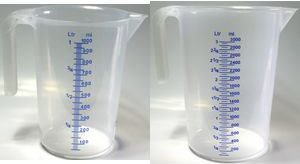 IWH Messbecher, transparent, Inhalt: 1 l aus hochwertigen Polyethylen, öl- und kraftstoffbeständig, - 1 Stück (003301)