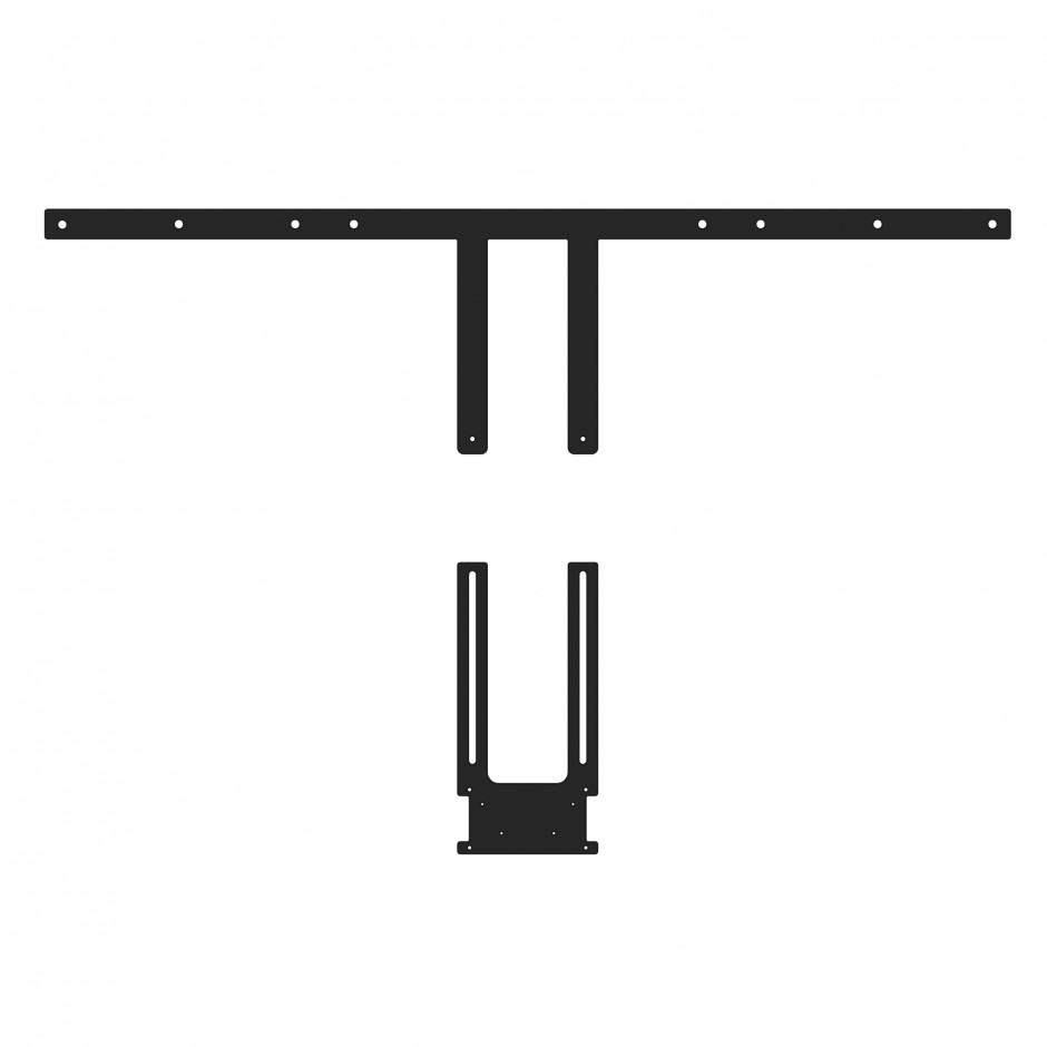 Hagor Poly Display-Adapter 55"-75" VESA max. 800 mm höhenverstellbar für Poly Studio & Poly Studio X50 Schwarz