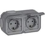 Legrand Plexo NEW APWG Schuko 069742L Steckdose 2fach grau IP 44 5 (069742L)