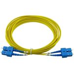 BlueOptics© Duplex LWL Patchkabel, SC-UPC/SC-UPC blau, 20 Meter, Singlemode E9/125µm, G.657.A1, OS2, Eingangsdämpfung: unter 0.2dB, Markenfaser, LSZH gelb, 2.0mm Tube, Keramik Ferrule, inkl. Messprotokoll (SFP3232BU20MK)