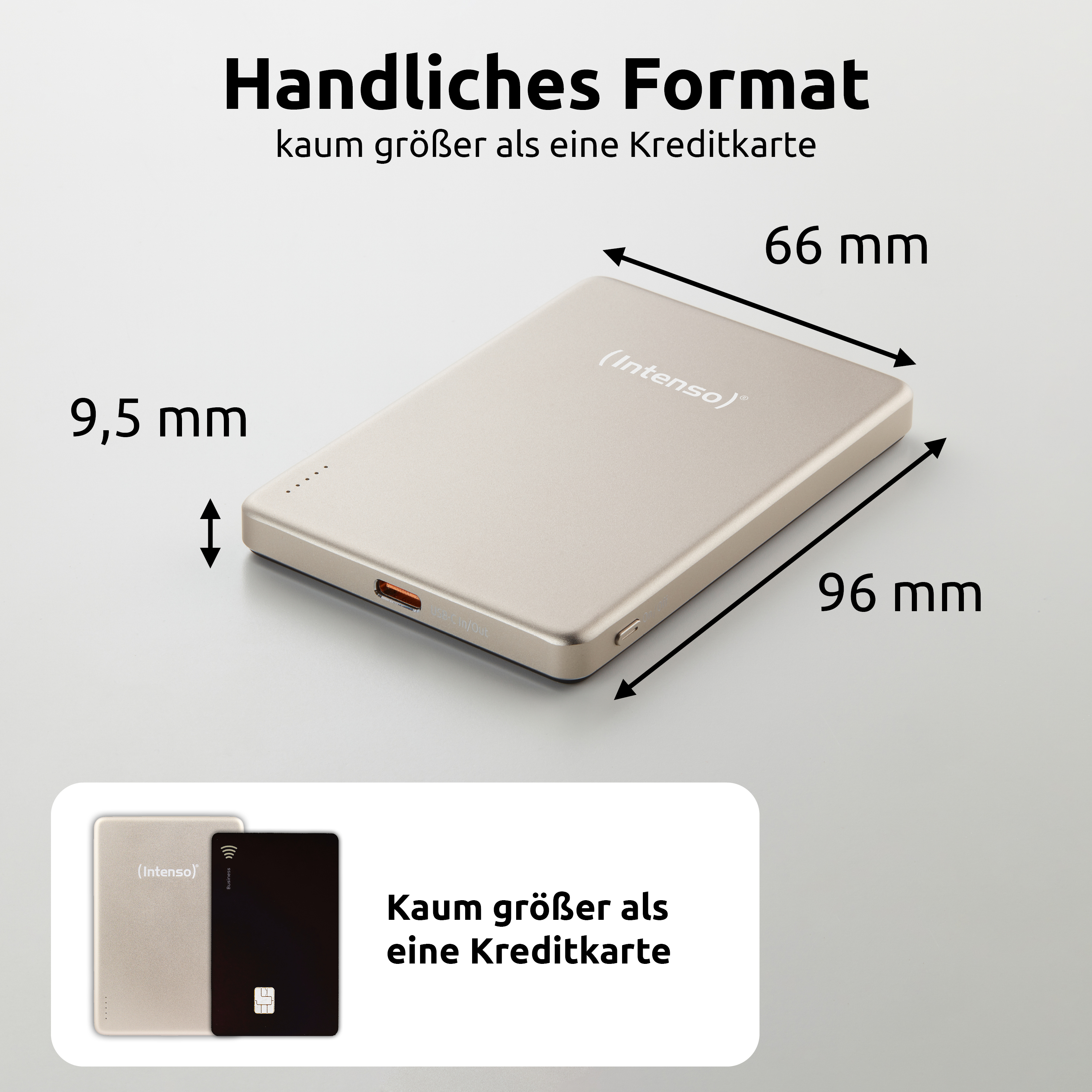 Intenso MW5000 Powerbank 5000 mAh USB Typ-C Champagner