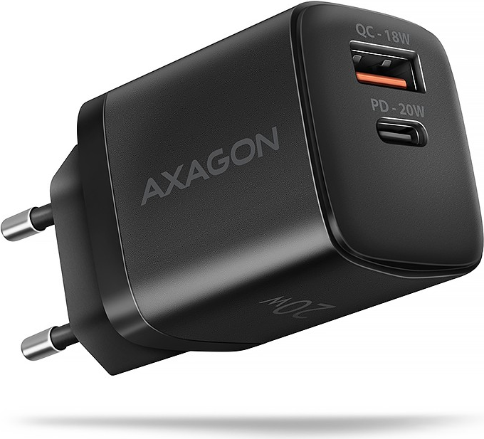 AXAGON ACU-PQ20 wall charger QC3.0/AFC/FCP + PD type-C, 20 W - schwarz (ACU-PQ20)