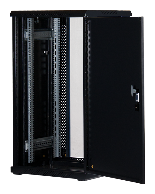 Rockstable RS19-6622 22HE 19" Serverschrank mit Glastür Freistehend 600x600x1200mm Schwarz