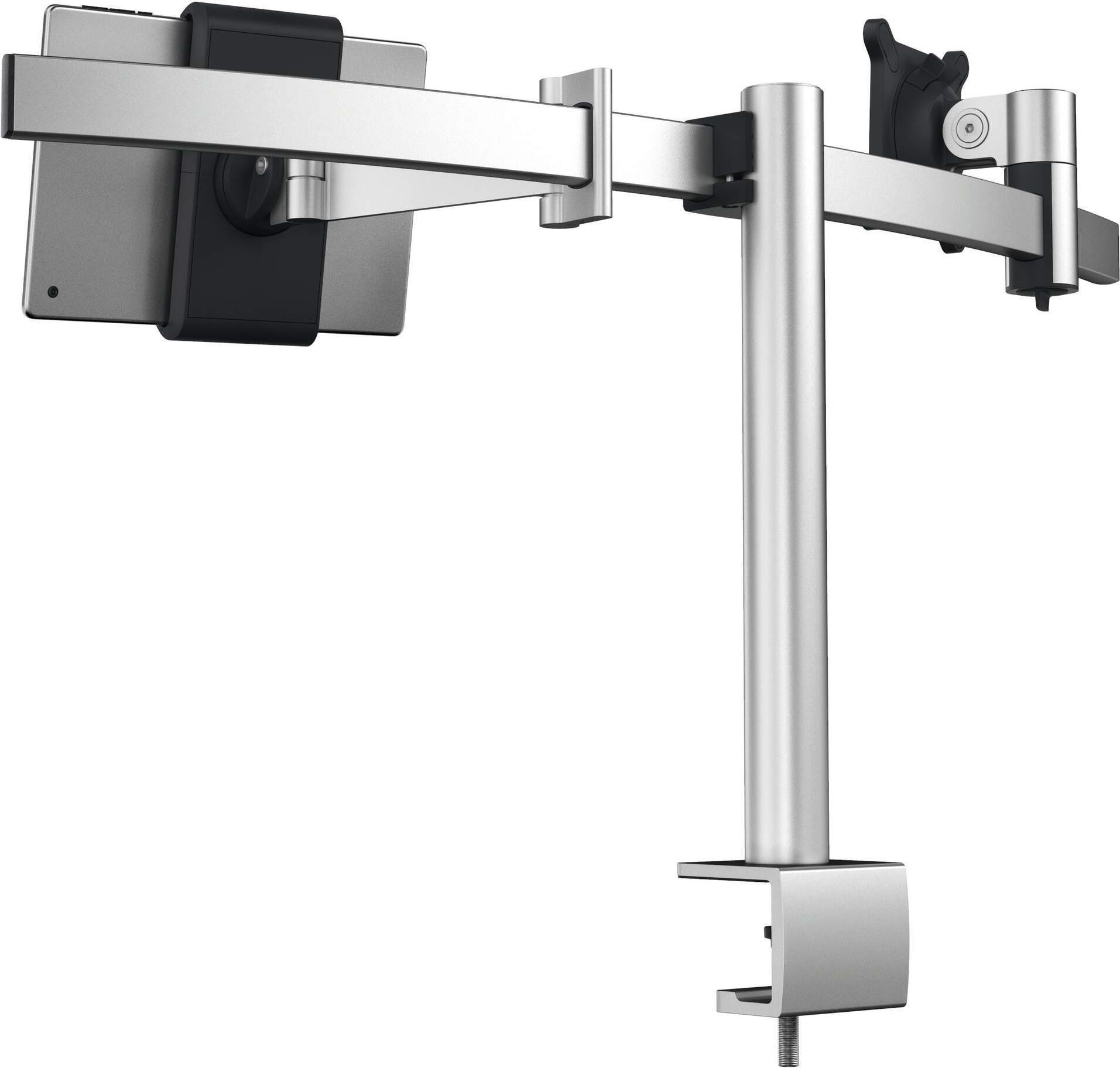 DURABLE 508723 Verstellbare Tischhalterung für Monitor 21"–27" und Tablet 7"–13" Silber