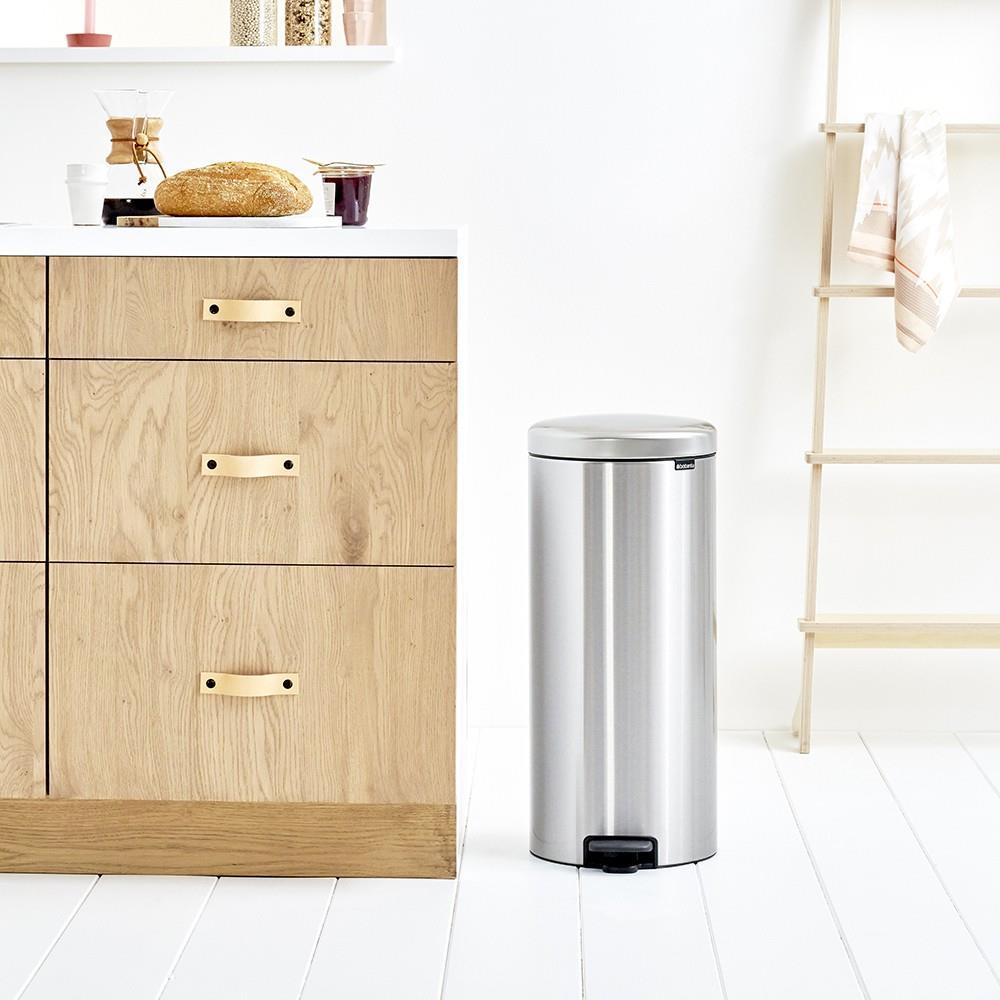 Brabantia Pedal Bin newIcon Rund Gebürsteter Stahl (11 43 80)