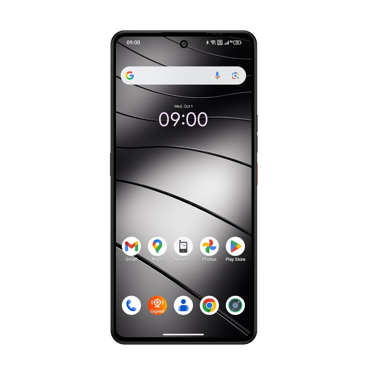 Gigaset GS6 5G Smartphone 8 GB RAM 128 GB 6,67" OLED 120 Hz 64 MP Triple-Kamera Android 15 Schwarz