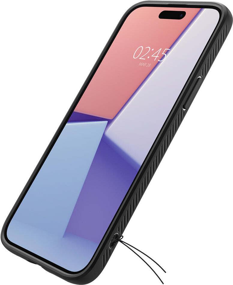 Spigen Liquid Air Handyhülle für Apple iPhone 15 6,1" TPU Mattschwarz