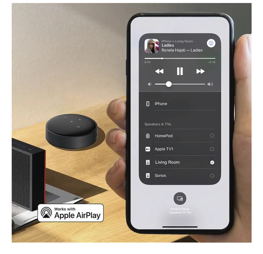 WiiM Mini Audio-Streamer AirPlay 2 WLAN Bluetooth Schwarz