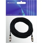 Omnitronic 30220590 XLR Verbindungskabel [1x XLR-Stecker 3 polig - 1x XLR-Buchse 3 polig] 25.00 m Schwarz (30220590)