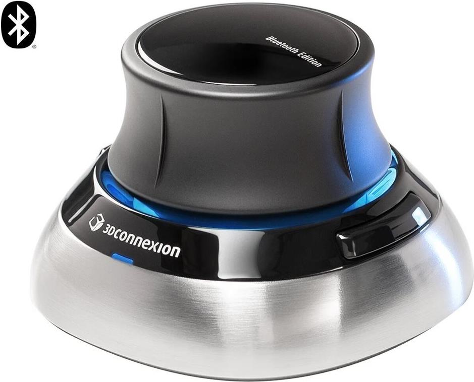 3Dconnexion SpaceMouse Wireless Kit 2 3D-Maus Bluetooth RF Wireless USB Typ-A Schwarz