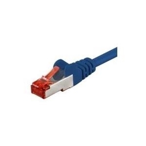 Wentronic Goobay CAT 6 Patchkabel, S/FTP (PiMF), Blau, 10 m - LSZH halogenfrei, Kupfer (68272)