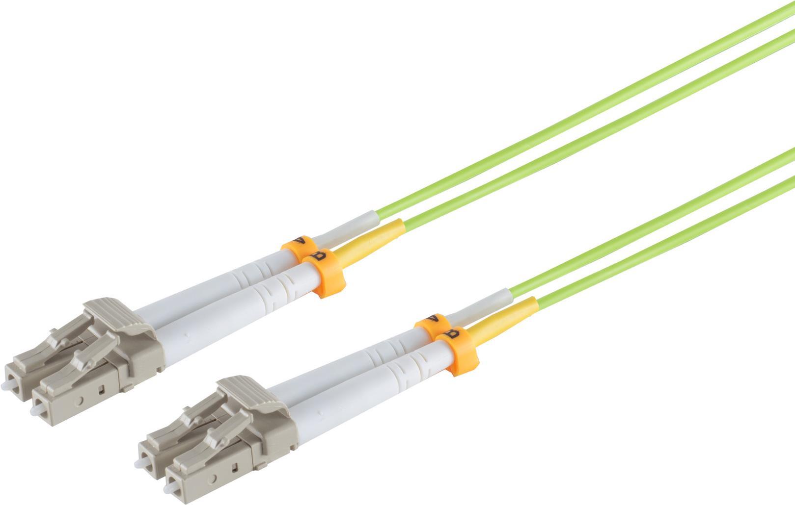 S/CONN maximum connectivity LWL-Duplex Patchkabel LC/LC 50/125µ, OM5, lindgrün, 2,0m (07-500315)