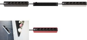 Steckdosenleiste Ecolor 6-fach 1,5m weiss/schwarz mit Schalter (1153260020)