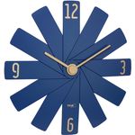 TFA Dostmann 60.3020.06 Quarz Wanduhr 400 mm x 37 mm x 400 mm Blau, Mitternachtsblau Schleichendes Uhrwerk (lautlos) (60.3020.06)