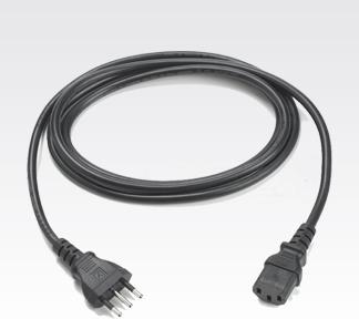 Zebra Netzkabel, C13, IT Netzkabel, C13, Italien, Länge: 1.8 m, Farbe: schwarz (50-16000-671R)