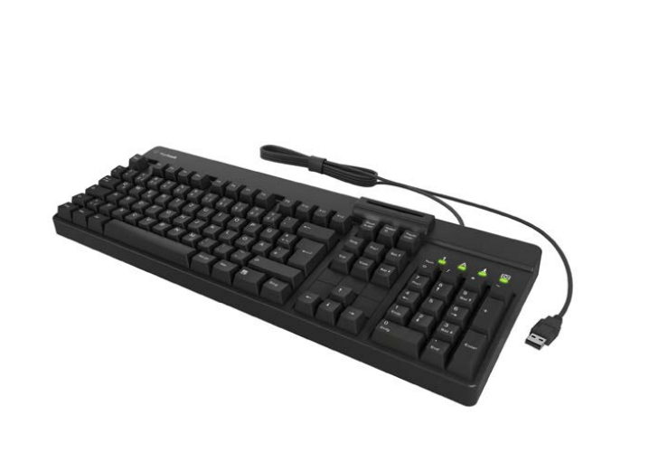 KeySonic KSK-8040U-CR Tastatur mit Smart Card Reader USB QWERTZ Schwarz